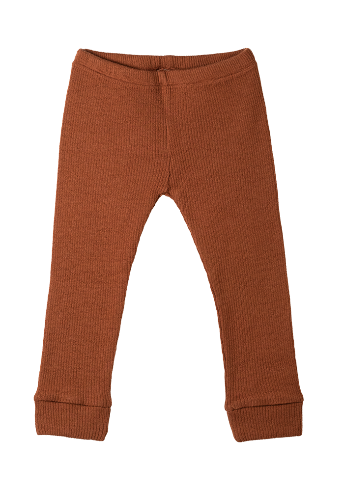 Leggings organic Merino wool, Terra-Rust