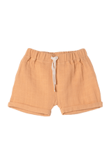 Jimmy shorts Play of Colors Earth Ochre organic muslin